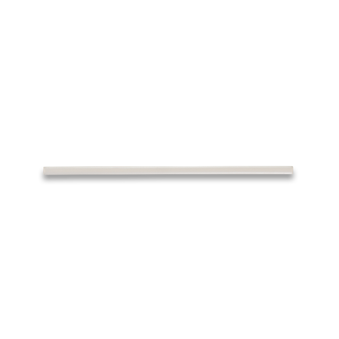 Thin metallic rod on a white background