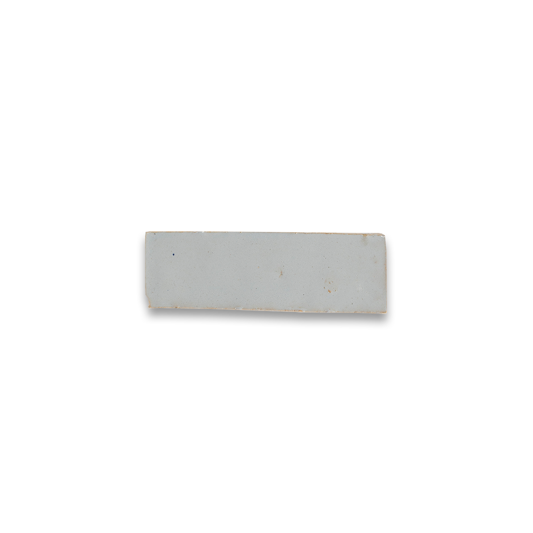 Rectangular gray tile on a white background