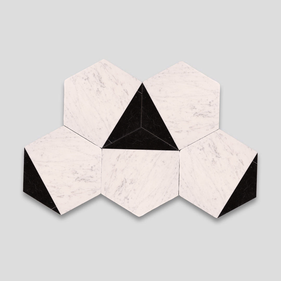 Hex Black Caret Marble