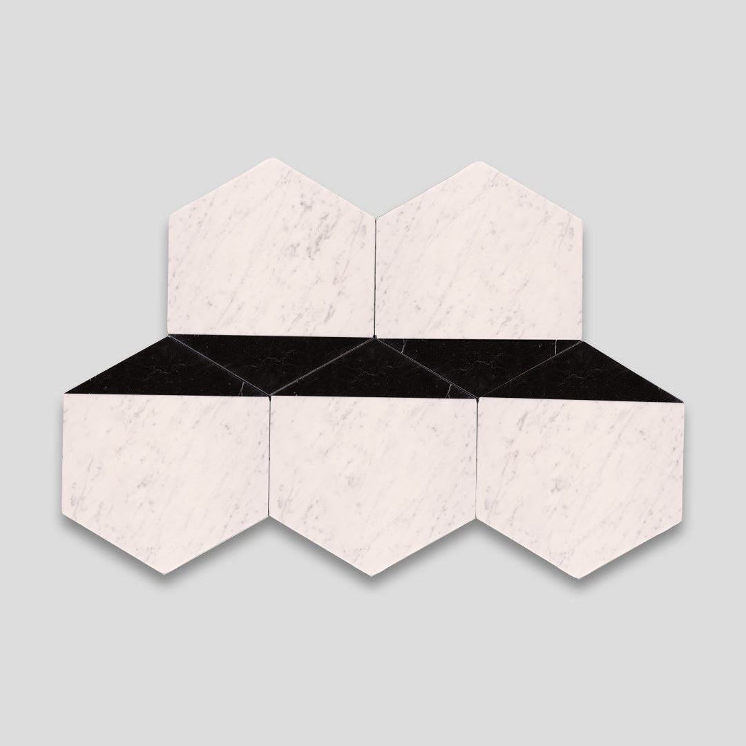 Hex Black Caret Marble