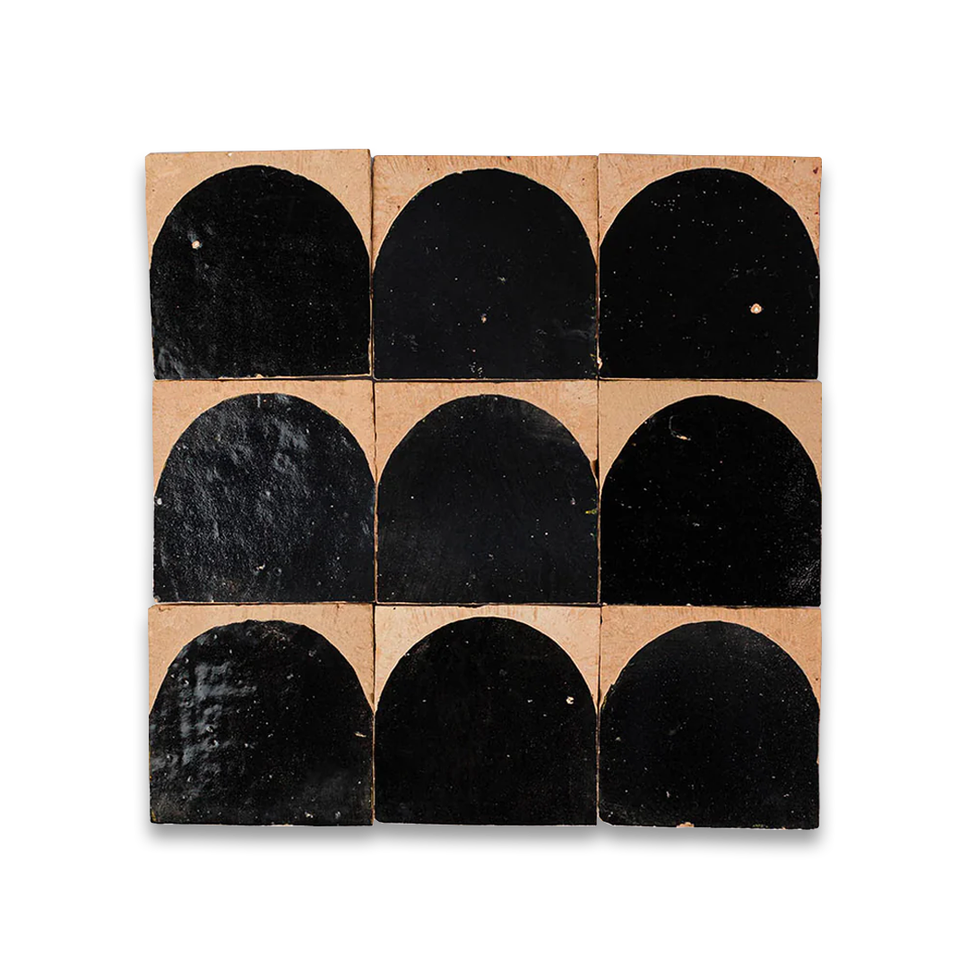 Black Arch Terracotta Zellige