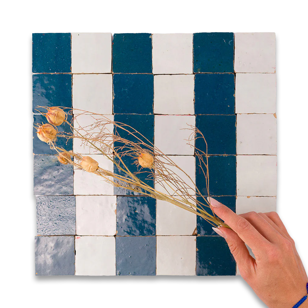 Blue Marine Stripes Zellige