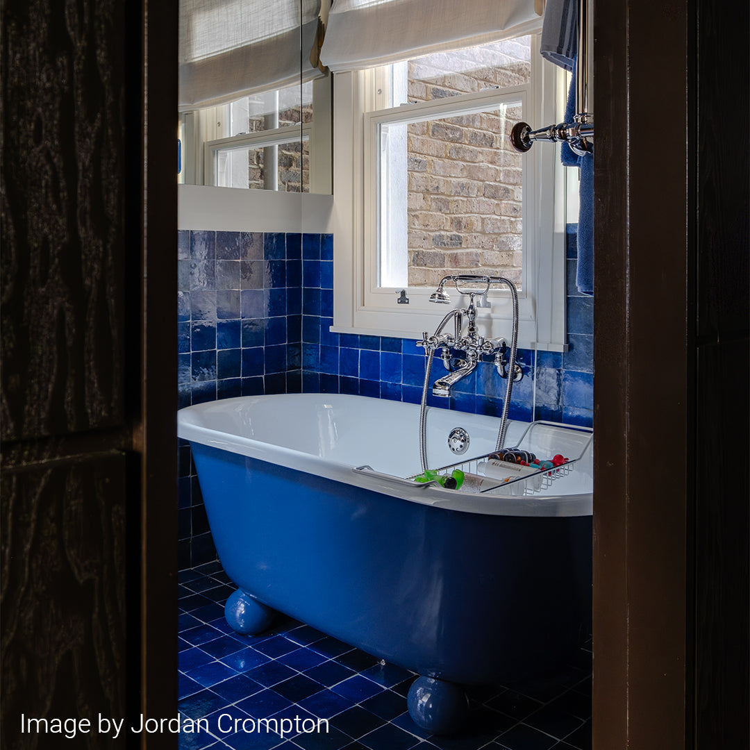 Dark Blue Zellige Bathroom