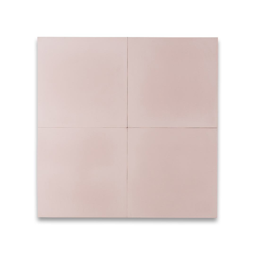 Dirty Pink cement tile featuring a soft muted blush tone with a smooth matte finish, minimalist solid color design ideal for modern, Scandinavian, or bohemian interior flooring and wall décor applications.