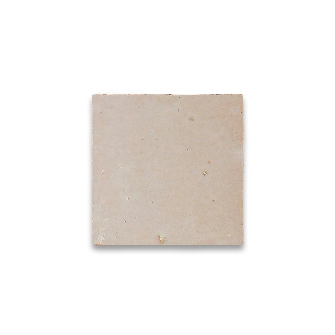 Beige square tile on a white background