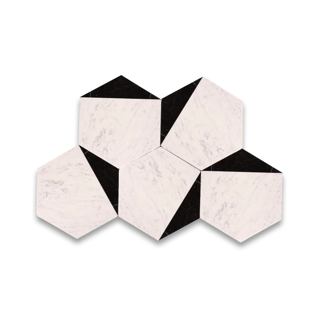 Hex Black Caret Marble