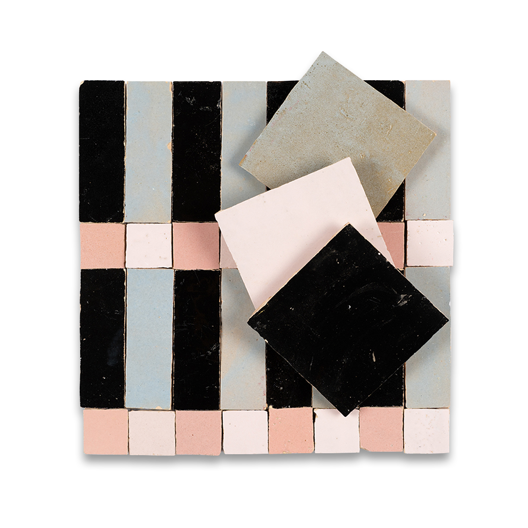 Textured Zellige tiles used for wall décor