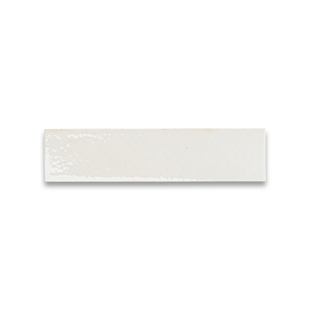 Glossy white ceramic bathroom tiles with subtle speckled texture, perfect for modern flooring, backsplash, or shower walls