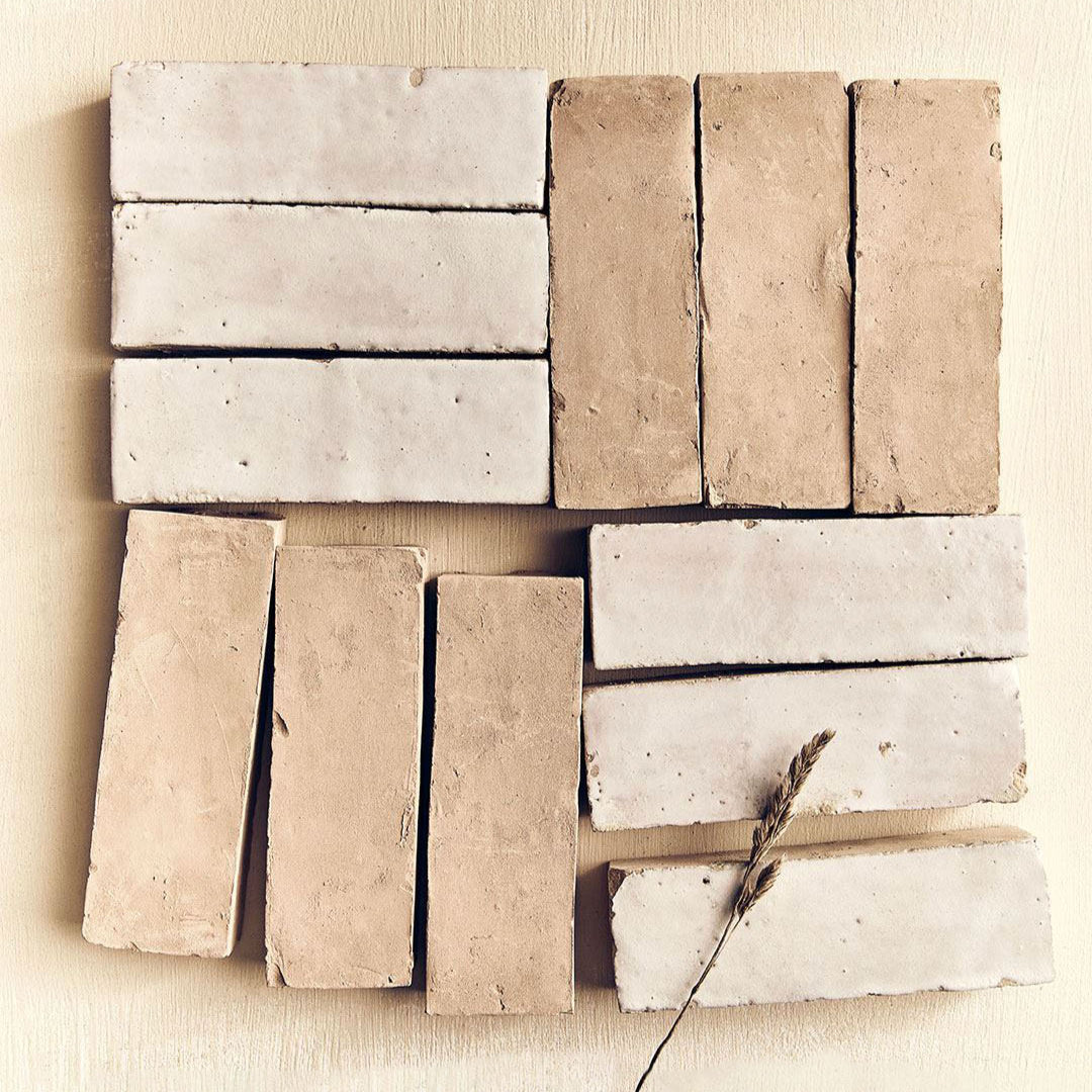 Light curved bathroom bricks ideal for flooring, wall tiling, or creative interior design.