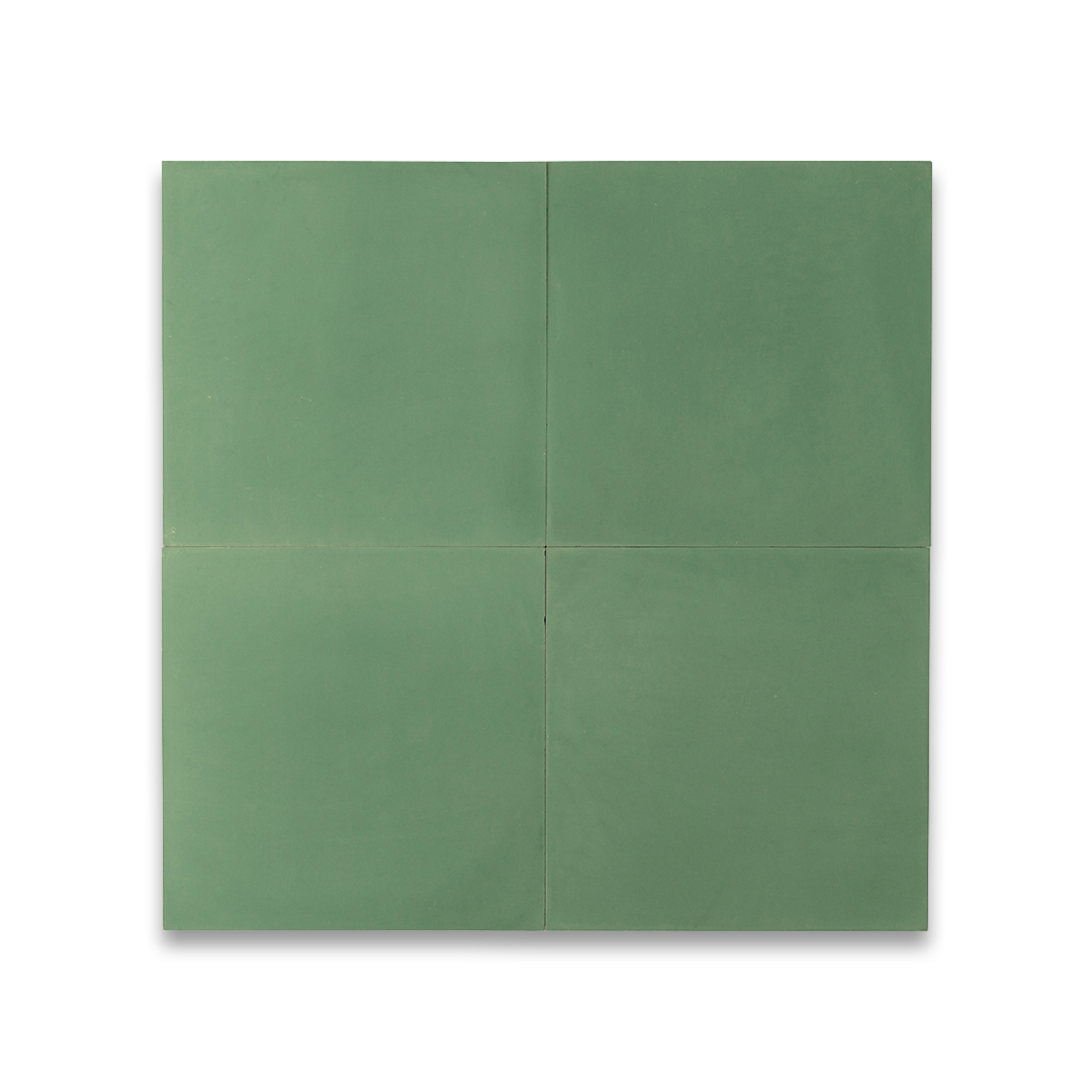 A solid olive green color with a smooth matte finish, ideal for modern, minimalist, or Scandinavian interior flooring, wall cladding, and decorative surface applications.