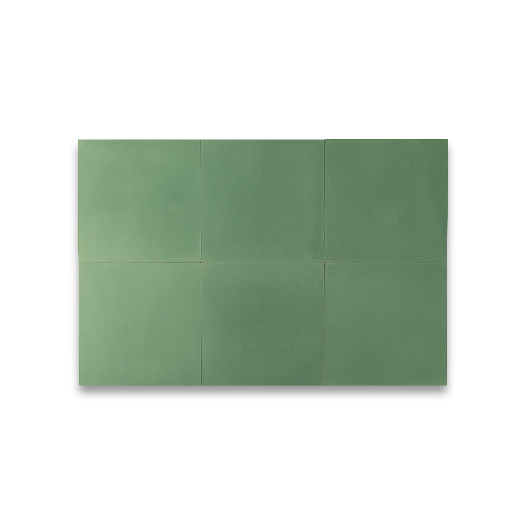 A solid olive green color with a smooth matte finish, ideal for modern, minimalist, or Scandinavian interior flooring, wall cladding, and decorative surface applications.