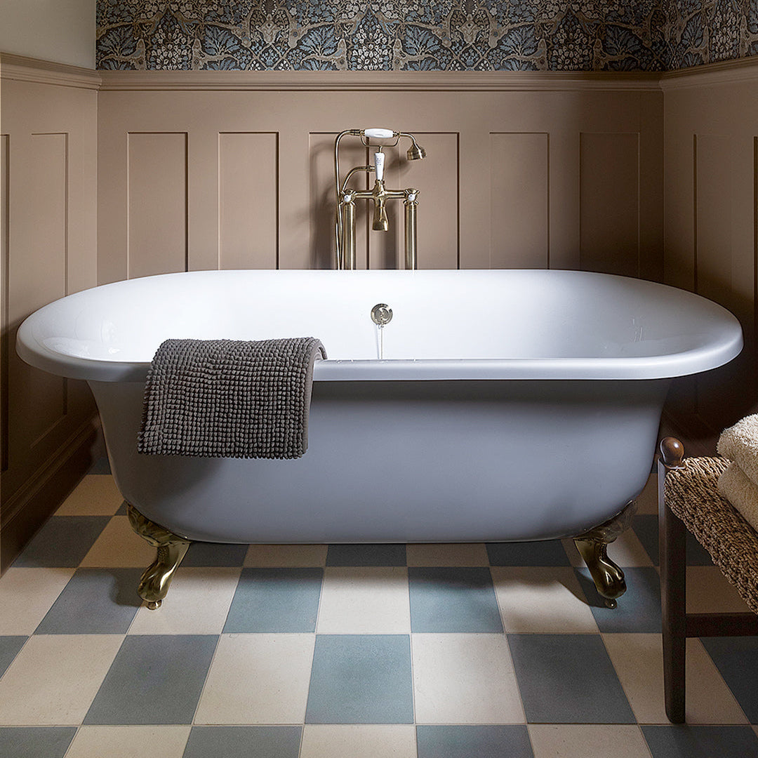 Cement tile featuring a solid muted teal blue color with a smooth matte finish, ideal for minimalist, modern, or contemporary interior flooring, wall cladding, and decorative design applications.