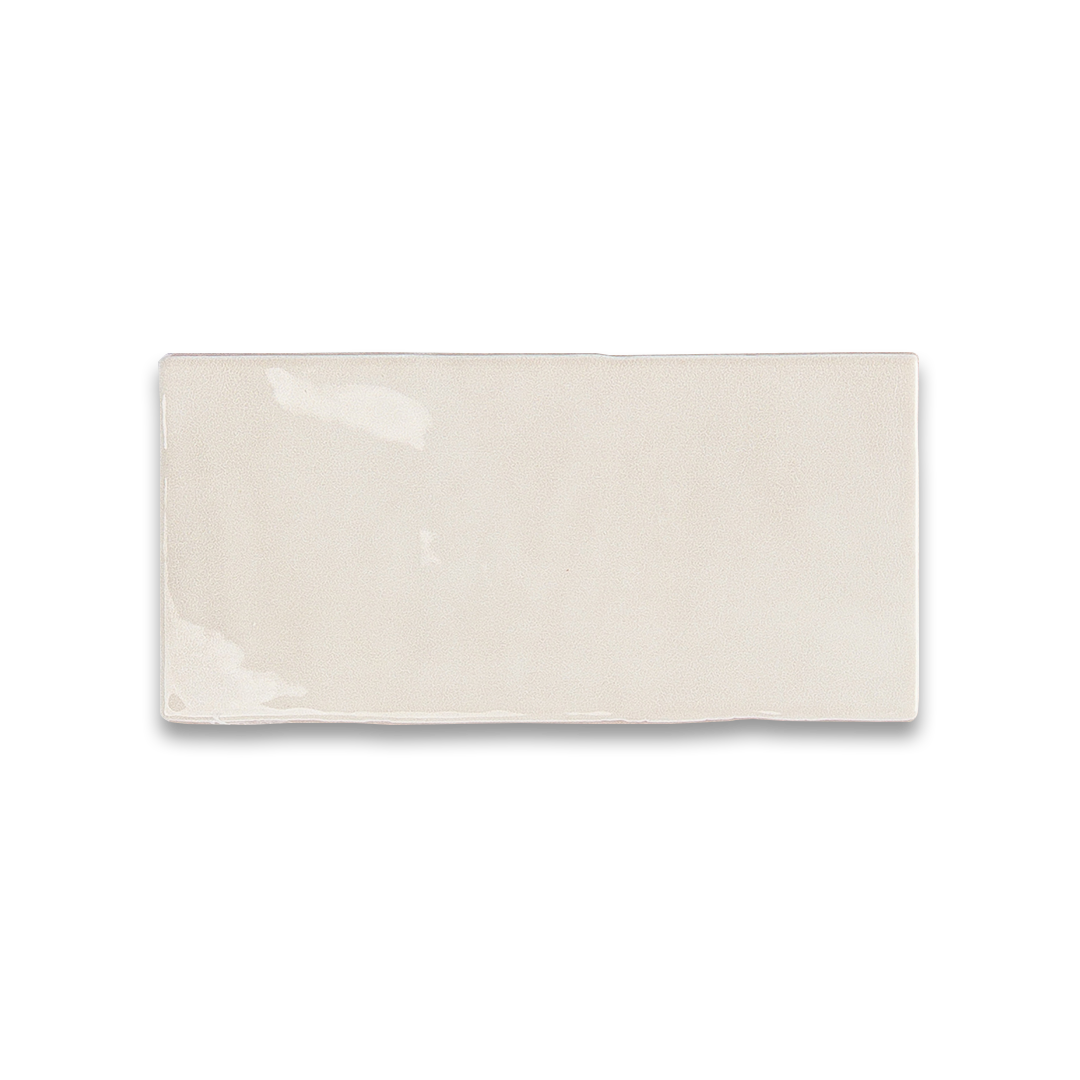 Rectangular ceramic plate with a glossy finish on a white background