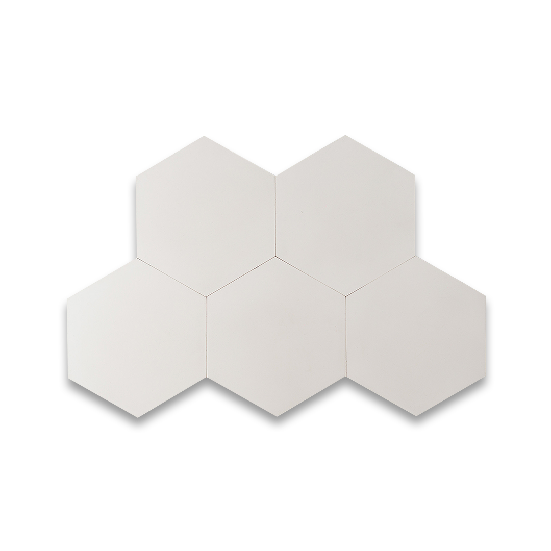 Dirty White Hexagon