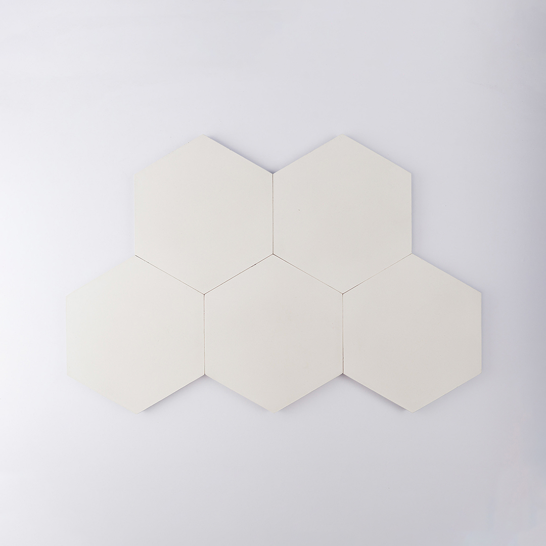 Dirty White Hexagon