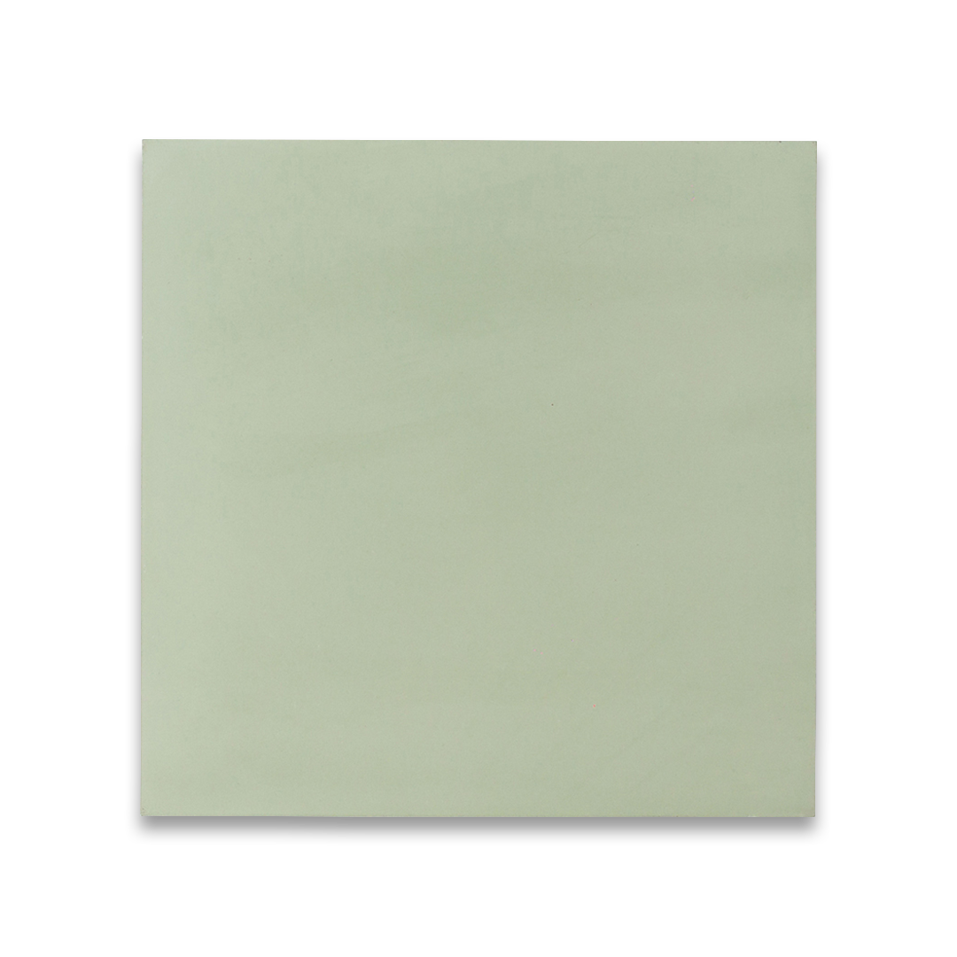 A  solid sage green color with a smooth matte finish, ideal for minimalist, Scandinavian, or contemporary interior flooring, wall cladding, and decorative surface applications.