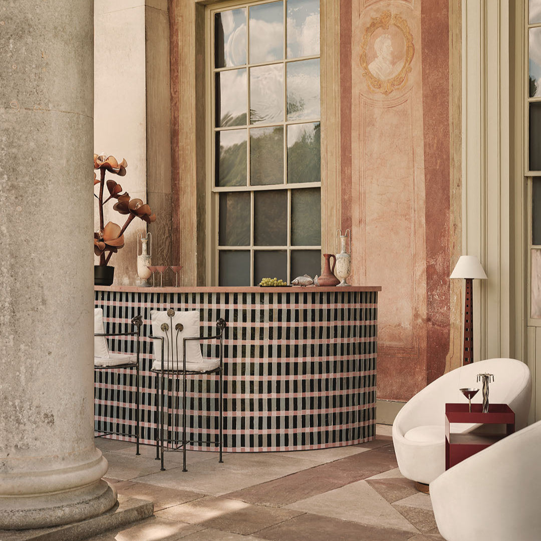 Glossy ceramic Zellige tiles with uneven glaze