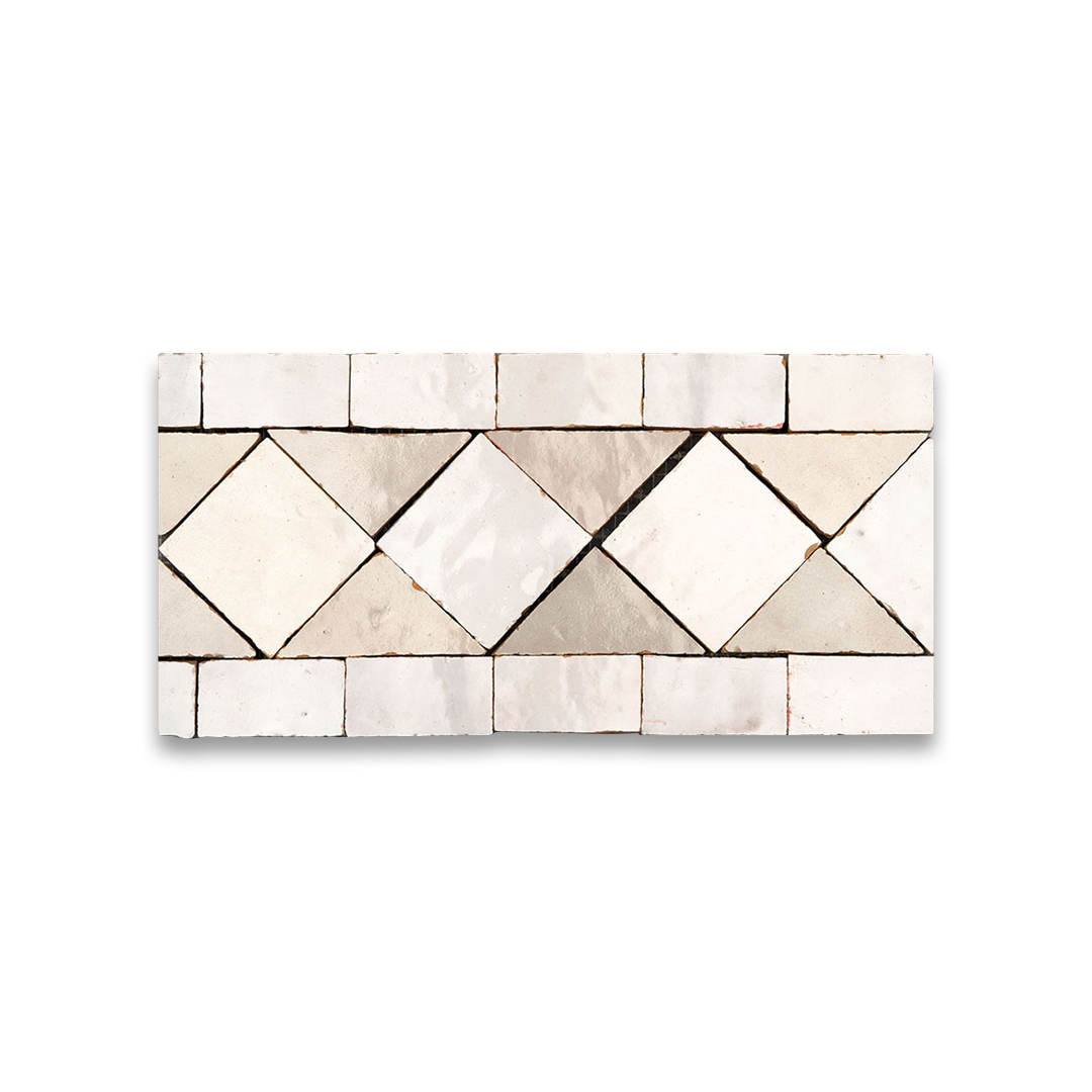 Pure White and White Border Zellige
