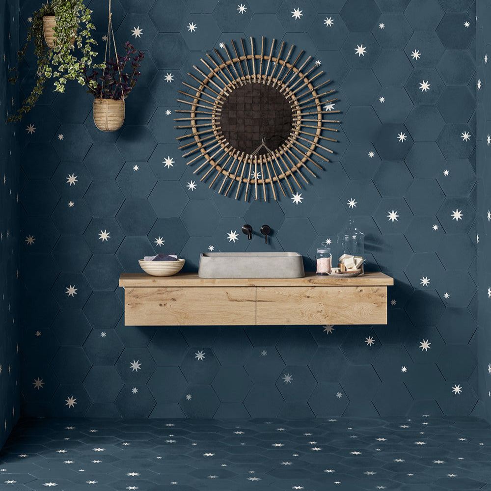 Starry Night Navy Blue
