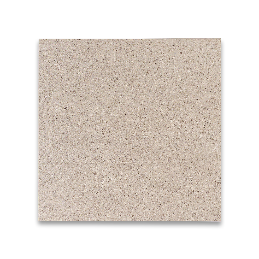 Beige square tile on a white background