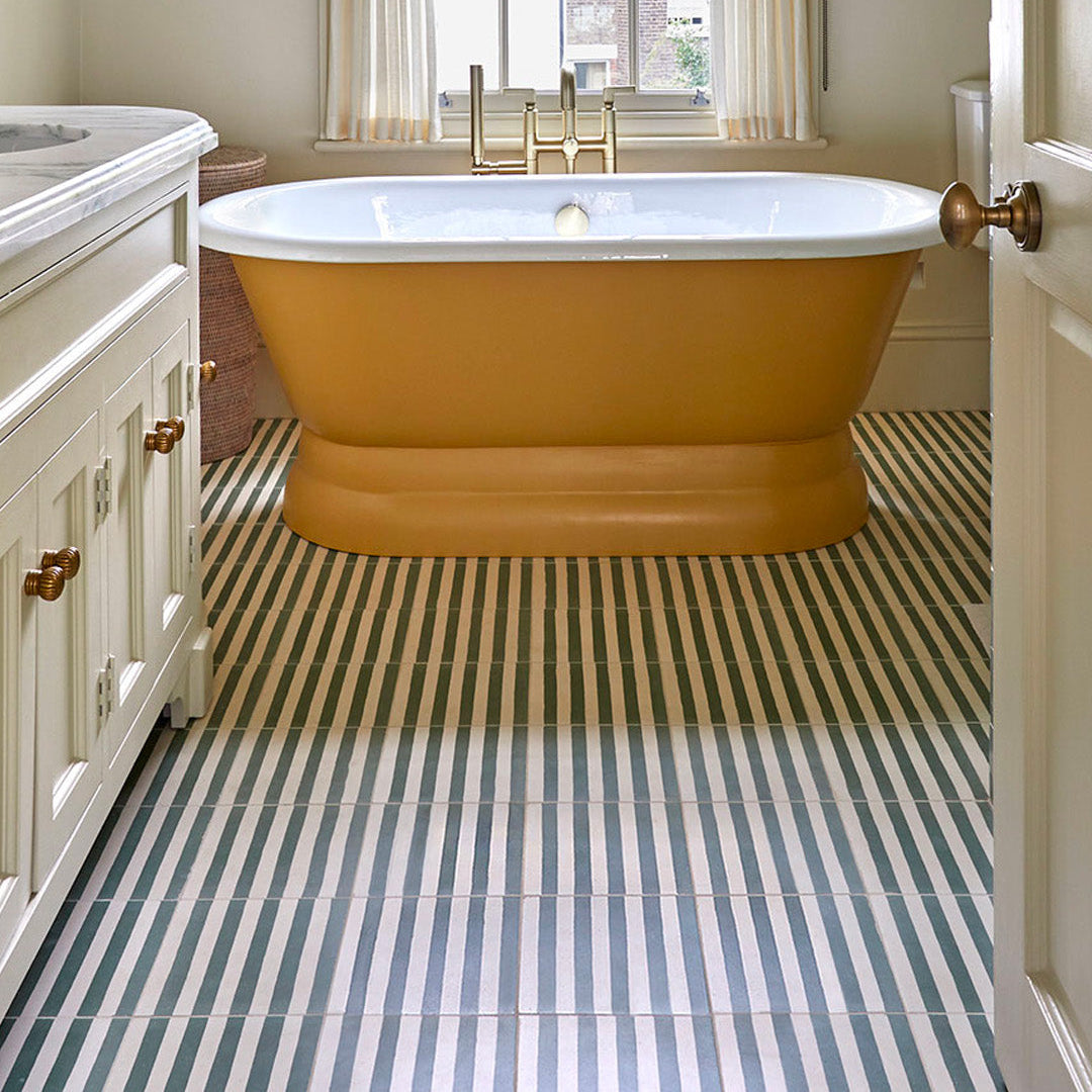 A solid dark green color with a smooth matte finish, square shape, ideal for modern, minimalist, or industrial interior flooring and wall applications.