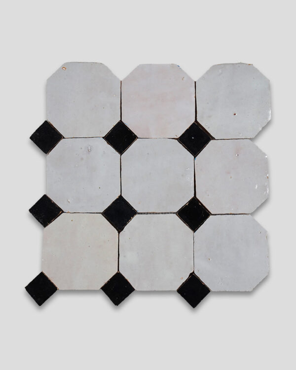 Moroccan Black Octagon Zellige Tile