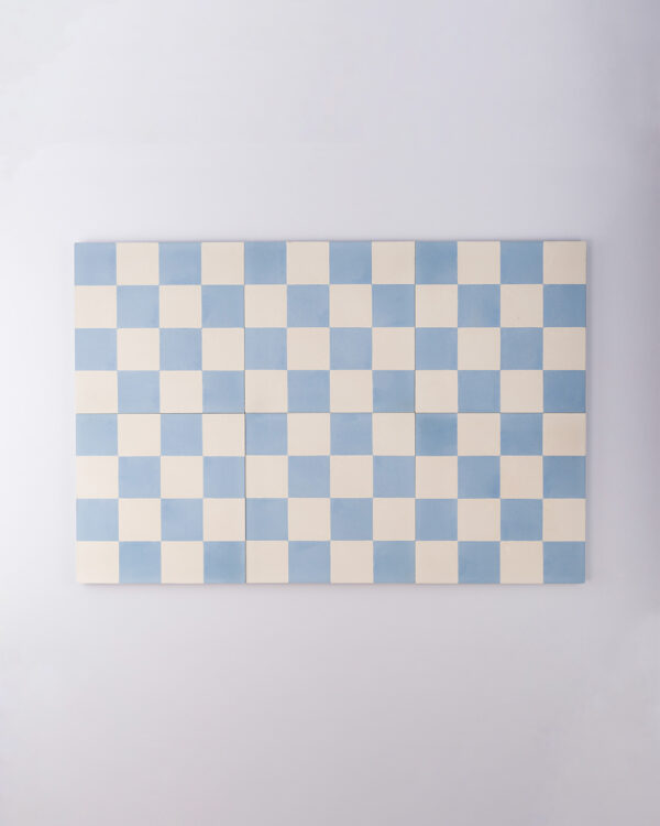 Blue Checkers Encaustic Cement Tile