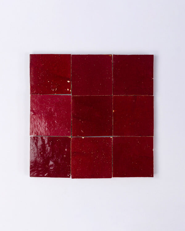 Moroccan Crimson Red Zellige Tile