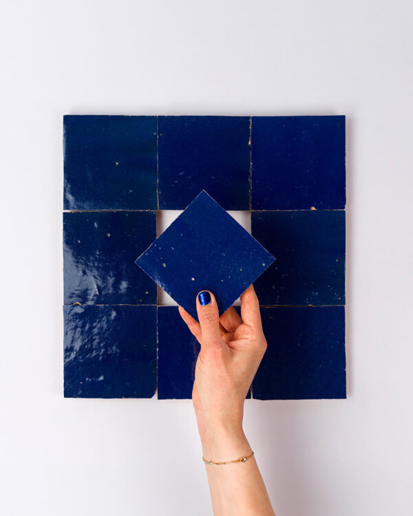Moroccan Dark Blue Zellige Tile