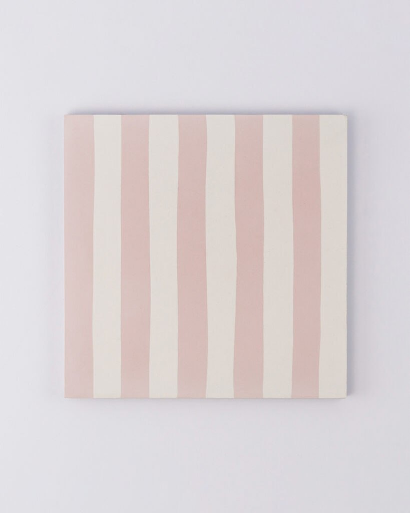 Dirty Pink Stripes Encaustic Cement Tile - Otto Tiles & Design USA