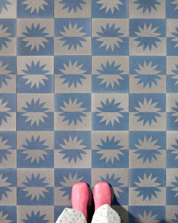 Sunny Navy Blue - Elefante Encaustic Cement Tile