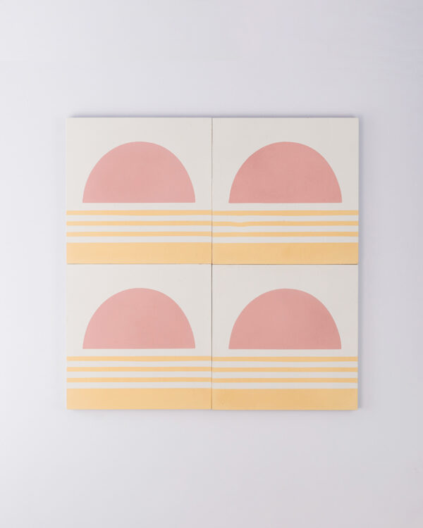 Sunset Stripes Miami Encaustic Cement Tile