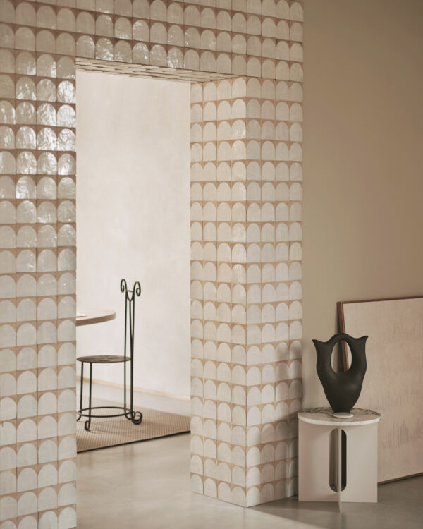 Moroccan White Arch Terracotta Zellige Tile