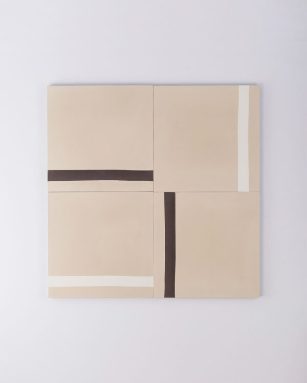 Duo Brown Stripe Encaustic Cement Tile