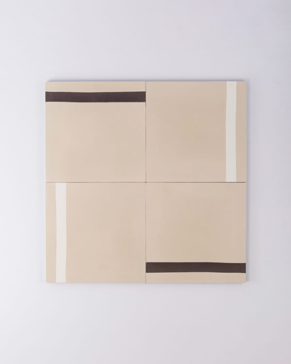 Duo Brown Stripe Encaustic Cement Tile