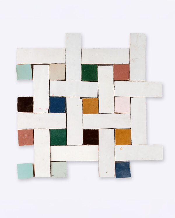 Colorful Mosaic Zellige Squares