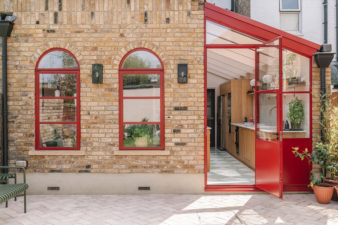 Lorne Lofts London Colorful Kitchen Extension Terrazzo Tiles